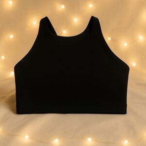 Girlfriend Collective Black High Neck Sports Bra Size L